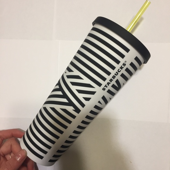 NWT STARBUCKS STRIPE/ OPTICAL ILLUSION TUMBLER - Picture 4 of 4